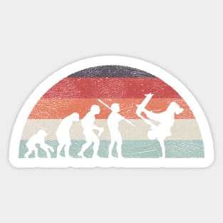 Evolution Of The Skateboard Retro Sticker